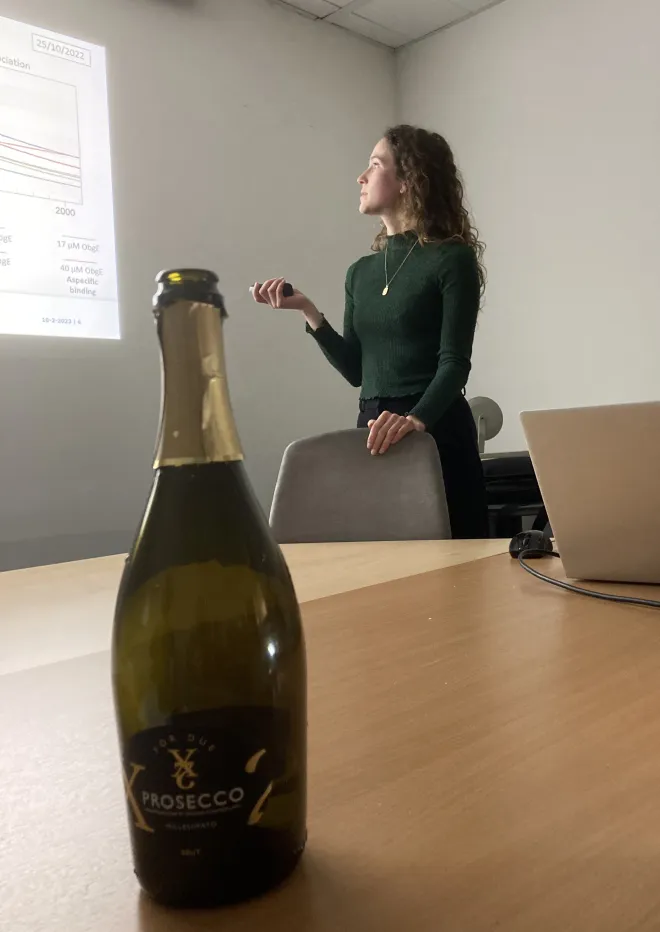 Babette telling us about her just accepted NAR paper